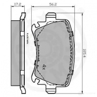 Тормозные колодки дисковые, комплект OPTIMAL KH5J1E 1423367236 12263 23 914 - Изображение 3