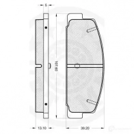 Тормозные колодки дисковые, комплект OPTIMAL 1274125 UGSE8J 9560 24 045 - Изображение 3