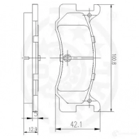 Тормозные колодки дисковые, комплект OPTIMAL OKR35 1273970 2000 8 9438 - Изображение 3