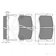Тормозные колодки дисковые, комплект OPTIMAL 1274004 7A 49F 9485 4031185142298 - Изображение 3