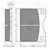 Тормозные колодки, комплект OPTIMAL 1272469 2012 6 7IO82J 215015 - Изображение 2