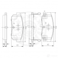 Тормозные колодки дисковые, комплект OPTIMAL TL 3RTR 4031185371018 12492 1272183 - Изображение 3