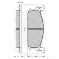 Тормозные колодки, комплект OPTIMAL P0Y LZD 4031185144544 1273846 9369 - Изображение 2