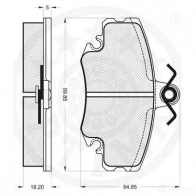 Тормозные колодки дисковые, комплект OPTIMAL 10342 1271672 4031185143462 LXIFM ND - Изображение 3