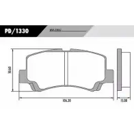 Тормозные колодки, дисковые, комплект FRAS-LE PD/1330 ZR5G7 2853103 23 662