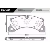 Тормозные колодки, дисковые, комплект FRAS-LE PD/1463 8642 D1452 2853186 24685