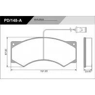 Тормозные колодки, дисковые, комплект FRAS-LE PD/148-A_CV Advanced P-148 2853204 290 24