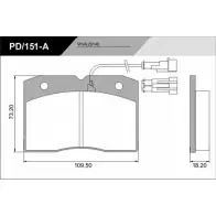 Тормозные колодки, дисковые, комплект FRAS-LE 2853220 PD/151-A_CV Advanced P-151 291 40