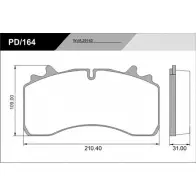 Тормозные колодки, дисковые, комплект FRAS-LE P-164 2853236 PD/164-K14_CV Advanced 29 162
