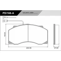 Тормозные колодки, дисковые, комплект FRAS-LE PD/168-A_CV Advanced 2853241 290 77 29092