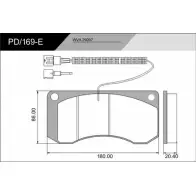 Тормозные колодки, дисковые, комплект FRAS-LE 2909 7 PD/169-E_CV Advanced 2853242 P-169