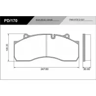 Тормозные колодки, дисковые, комплект FRAS-LE PD/170-K16_CV Advanced 29185 29143 2853244