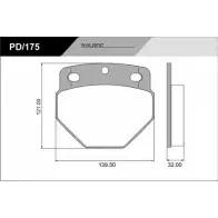 Тормозные колодки, дисковые, комплект FRAS-LE P-175 2853254 PD/175_CV Advanced 29 747
