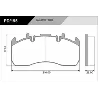 Тормозные колодки, дисковые, комплект FRAS-LE PD/195-K19_CV Advanced 29 173 2853269 29203