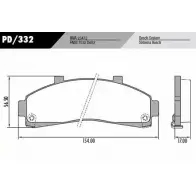 Тормозные колодки, дисковые, комплект FRAS-LE 2853330 PD/332 23472 7532 D652