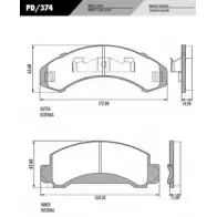 Тормозные колодки, дисковые, комплект FRAS-LE 21830 PD/374 2853361 7125A D387