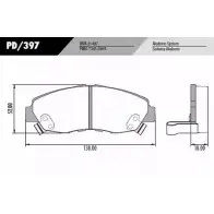 Тормозные колодки, дисковые, комплект FRAS-LE 2853379 PD/397 21497 7345 D465