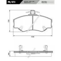 Тормозные колодки, дисковые, комплект FRAS-LE 2853427 23081 23082 PD/473