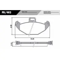 Тормозные колодки, дисковые, комплект FRAS-LE PD/482 2853435 WNVFF 21 964