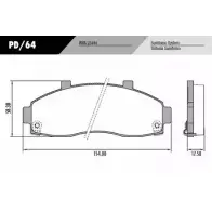 Тормозные колодки, дисковые, комплект FRAS-LE 2853529 HLUC7D PD/64 23 484
