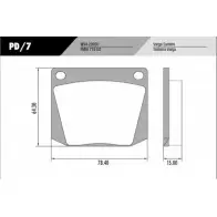 Тормозные колодки, дисковые, комплект FRAS-LE 2853567 PD/7 20030 719 D2