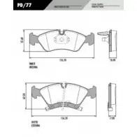 Тормозные колодки, дисковые, комплект FRAS-LE 2853586 D1189 8308 D1189 PD/77