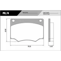 Тормозные колодки, дисковые, комплект FRAS-LE P-8 2853591 PD/8 2 0578