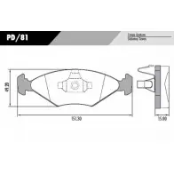 Тормозные колодки, дисковые, комплект FRAS-LE P -81 PD/81 MU8QDTZ 2853597