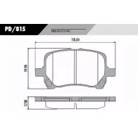 Тормозные колодки, дисковые, комплект FRAS-LE 8270 D1160 20968 PD/815 2853599