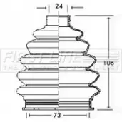 Пыльник шруса, ремкомплект FIRST LINE Ford KA 1 (CCQ, RB) Фургон 1.3 i 60 л.с. 2002 – 2005 FCB2328 1GQO83 NTCG E