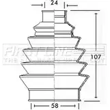 Пыльник шруса, ремкомплект FIRST LINE ITJ9W FCB2329 9Q9 6EN Ford Fiesta 4 (DX, JA, JB) Хэтчбек 1.3 i 60 л.с. 1995 – 2002