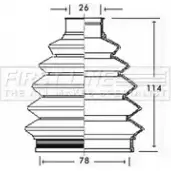 Пыльник шруса, ремкомплект FIRST LINE FCB2347 Volkswagen Caddy (9K9A) 2 Фургон 1.9 D 64 л.с. 1995 – 2004 H7K178 W ZKOUKL