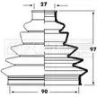 Пыльник шруса, ремкомплект FIRST LINE MZ3OPIC DO ZIPJL Fiat Stilo (192) 1 Хэтчбек 1.9 JTD (192xE1A) 115 л.с. 2001 – 2006 FCB2356