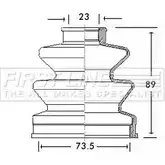 Пыльник шруса, ремкомплект FIRST LINE 1N2A9 Mitsubishi Pajero Sport 1 (K70, K90) Внедорожник 3.2 TDi 165 л.с. 1998 – 2008 FCB2457 X6J V64