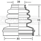 Пыльник шруса, ремкомплект FIRST LINE 2 EY8Y Fiat Scudo (220) 1 Универсал 2.0 JTD 16V 109 л.с. 1999 – 2006 FCB2737 0JSK6