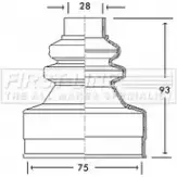 Пыльник шруса, ремкомплект FIRST LINE FCB2738 ZISV 2C M2BHSEX Fiat Scudo (220) 1 Универсал 1.9 TD 92 л.с. 1996 – 2006
