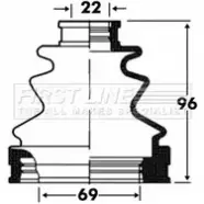 Пыльник шруса, ремкомплект FIRST LINE FCB2872 P OVNN 1EUE4O Toyota Prius (XW10) 1 1997 – 2001