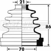 Пыльник шруса, ремкомплект FIRST LINE AUIHZT4 Ford Transit Connect FCB2899 U K0X8