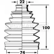 Пыльник шруса, ремкомплект FIRST LINE 1M 0Y1 FCB6015 KFM1VP 2872778