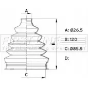 Пыльник шруса, ремкомплект FIRST LINE Nissan Qashqai (J11) 2 Кроссовер 1.2 DIG T 115 л.с. 2013 – 2025 5XS4TS FCB6339 RHR9 NV