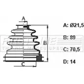 Пыльник шруса, ремкомплект FIRST LINE FIJAJ FCB6357 2873109 17E4E Z