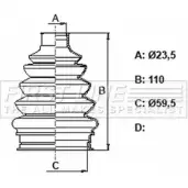 Пыльник шруса, ремкомплект FIRST LINE Chevrolet Captiva 1 (C100) Кроссовер 2.4 4WD 167 л.с. 2011 – 2024 GVCE I E6LUSO FCB6382