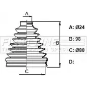 Пыльник шруса, ремкомплект FIRST LINE FCB6404 38GAR2S Toyota Yaris Verso (XP20) 1 Минивэн 1.4 D 4D (NLP20. NLP22) 75 л.с. 2001 – 2005 V 1MYXSG
