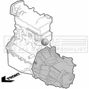 Подушка двигателя, опора FIRST LINE FEM3402 Renault Kangoo (FC) 1 Фургон 1.9 D (FC0J) 65 л.с. 1999 – 2003 31HE9ZL E53S V0