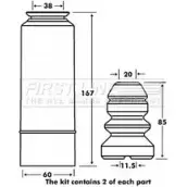 Пылезащитный комплект, амортизатор FIRST LINE 2879035 QR0BC 1S CBK4T FPK7023
