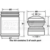 Пылезащитный комплект, амортизатор FIRST LINE VD4YB97 2879039 D3 7B6 FPK7027
