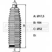 Пыльник рулевой рейки FIRST LINE NBDA CP FSG3448 NI6DDIX 2879503