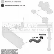 Патрубок воздушный FIRST LINE Mercedes Sprinter (906) 2 Фургон 2.1 (5T) 509 CDI (9053. 9055. 9057) 88 л.с. 2006 – 2009 YJ8KO FTH1366 BK8JP 1D