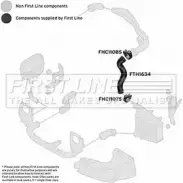 Патрубок воздушный FIRST LINE T57 NWT AQL9J FTH1634 2882501