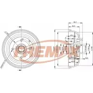 Тормозной барабан FREMAX 2886291 BD-1241 J6WEM6K G4P IN3